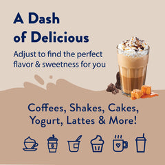 Jordan's Skinny Mixes sugar free coffee syrup pours into hot coffee for rich taste.