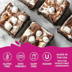 Jordan's Skinny Mixes sugar-free marshmallow sauce atop oats for cozy breakfasts