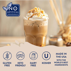 Jordan's Skinny Mixes Sugar Free Salted Caramel coffee cup with café-style flavor and zero guilt