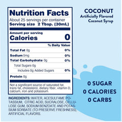 Jordan's Skinny Mixes Tropigal syrup bottle front; vibrant flavor for beverages