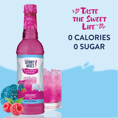 Jordan's Skinny Mixes Unicorn Syrup being poured for low-calorie beverages