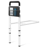 Josmimic bed rails with anti-slip handle for steadier transfers into and out of bed.