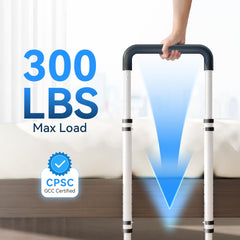 Josmimic adjustable-height rails fit different mattress heights.