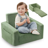 Jouha Toddler Chair fold-out green, a comfy seat for nap time and reading.