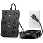 JouleLoom 10ft flat-plug power strip showcases compact design for easy travel