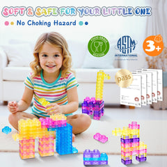 JOY SPOT! Soft rubber TPE blocks for safe, grippable hands during independent play.