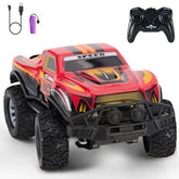 JOYBLI remote control off-road truck front view demonstrates precise steering on varied surfaces