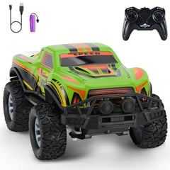 JOYBLI remote control off-road truck front view shows sturdy tires for multi-surface adventures.