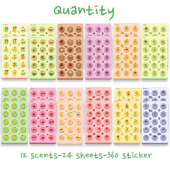 Joyful Artistry strawberry scratch and sniff sticker delivers a fruity scent for motivation.