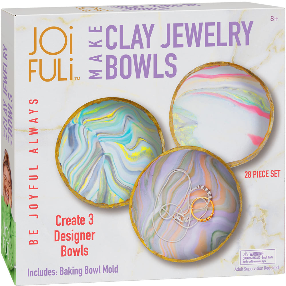 JOiFULi clay bowls kit opened with colorful pieces for creative play