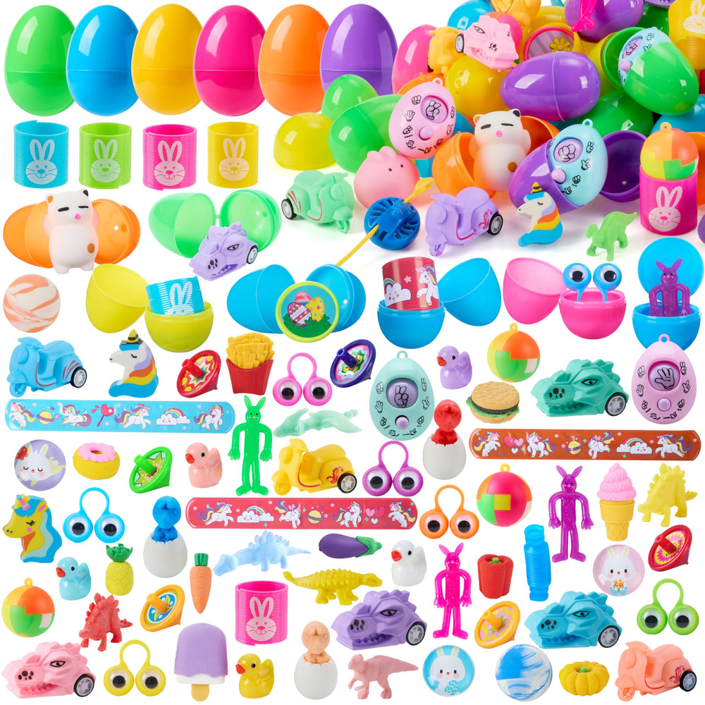 JOYIN 160-pcs prefilled Easter eggs packaging ready for hunts and celebrations.