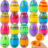 JOYIN 18-piece 3.15-inch Easter eggs in pastel colors for gifting and play