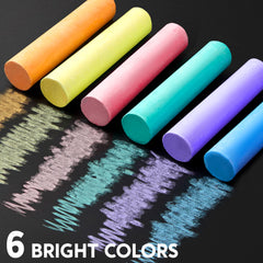 JOYIN chalk set in box displays six colors ready for classrooms.