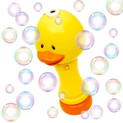JOYIN duck bunny bubble wand set back view with included bottles.