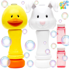 JOYIN duck bunny bubble wand set front view for outdoor parties.