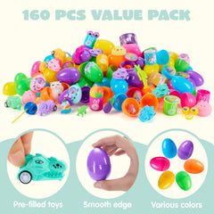 JOYIN durable 2.2-inch eggs showcase strong, recyclable plastic for long lasting play.