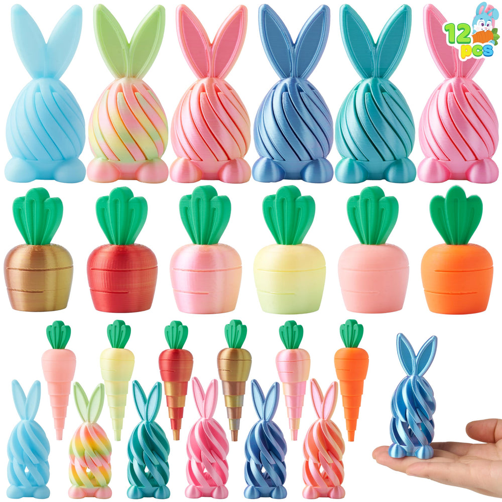JOYIN Easter bunny 3D toy in vibrant colors for classroom prizes and Easter festivities.