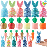 JOYIN Easter bunny 3D toy in vibrant colors for classroom prizes and Easter festivities.