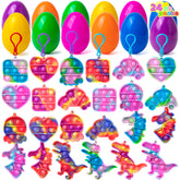 JOYIN Easter eggs with pop keychain inside, ideal for festive egg hunts.