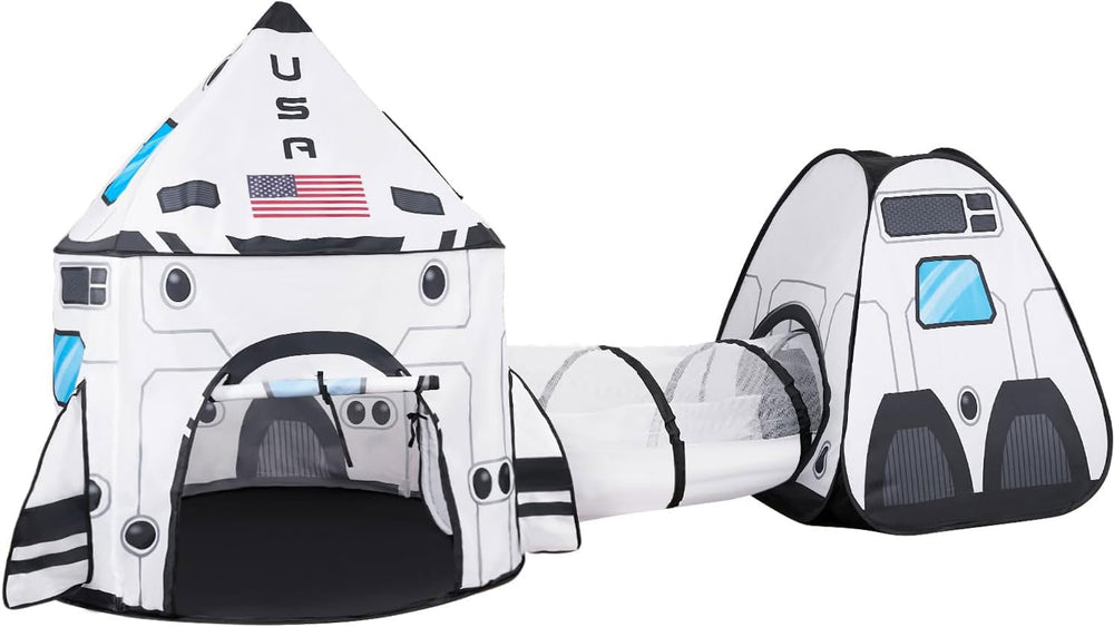JOYIN White Rocket Ship Pop Up Tent main unit for imaginative space play