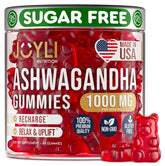 JOYLI Nutrition Ashwagandha Gummies packaging highlights natural ingredients for daily calm