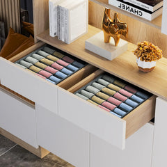 Joyoldelf collapsible drawer organizer base folds flat for compact storage