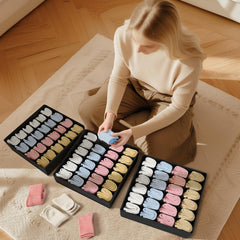 Joyoldelf 24-cell non-woven fabric organizer preserves contents while resisting dust and moisture