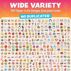 Joyousa kawaii fruit stickers brighten school supplies and inspire creativity.