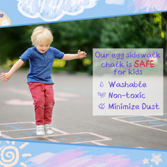 JoyRapt sidewalk art with these chalk eggs encourages imaginative outdoor creativity.