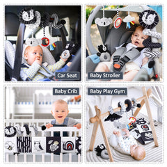 Joyreal black and white baby book, supports focus during tummy time