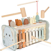 Joyreal wooden hammering bench boosts fine motor skills and sensory play.