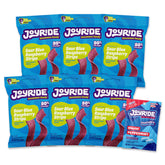 JOYRIDE Blue Raspberry Sour Strips bundle front view for convenient tangy snacking