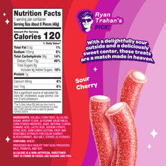 Close-up of sour coating on rope indicating bold flavor and light sugar content