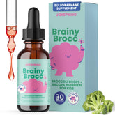 JoySpring broccoli supplement drops bottle for kids offers convenient daily plant-based support.