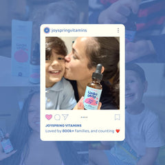 JoySpring LingoLeap berry-flavored liquid close-up.