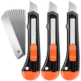 Joyumy box cutter compact retractable for safe storage and one-handed use.
