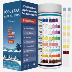 Joyzakzak 8-in-1 pool test strip bottle for quick accurate readings