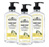 J.R. Watkins gel hand soap lemon 3-pack bottle delivers refreshing cleanse without drying.