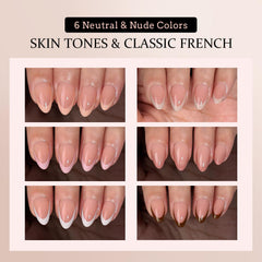 Easy application with glue, builder gel, and top coat for lasting shine and quick results.