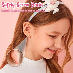 Jstyle cz flower earrings offer delicate elegance for every day.