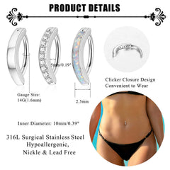 Jstyle CZ belly ring in gold adds subtle sparkle for daily outfits.