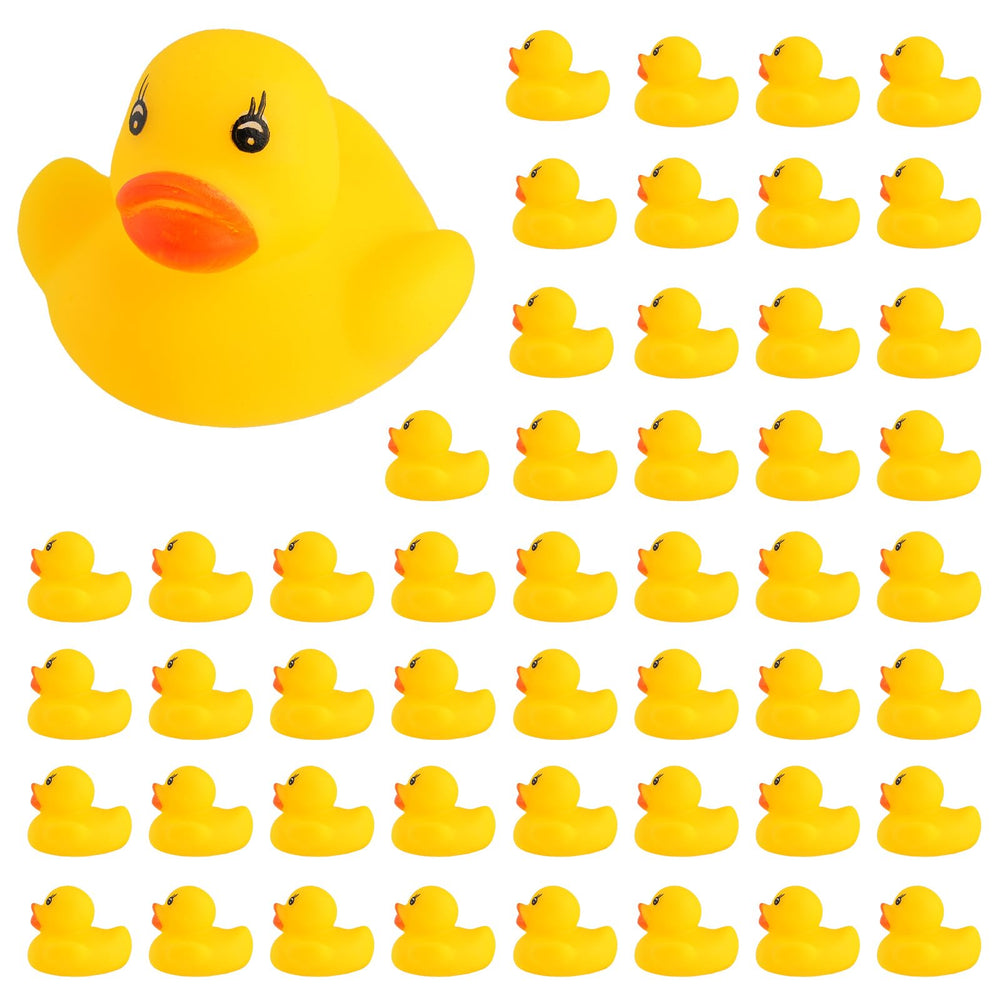 JTTJDB yellow bath duck floats and squeaks for playtime fun