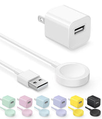 JUCDEKE magnetic Apple Watch charger showing secure magnet alignment for stable charging