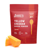 Judee's Gluten Free cheddar cheese powder jar for easy seasoning