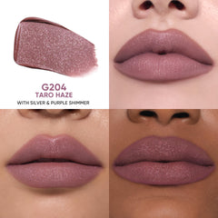 Judydoll Cushion Matte Lip Cream taro haze swatch shows rich, long-lasting color