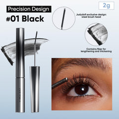 JUDYDOLL ultra-fine brush close-up for precise, even volumizing lash coating