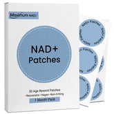 Juebingy NAD+ patch applied to forearm for steady energy delivery