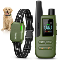 Jugbow dog shock collar with remote enables long-range training.