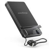 JuiceGogo magnetic power bank on tabletop with MagSafe alignment and sleek finish