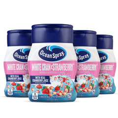 Juicy Mixes Ocean Spray White Cran-Strawberry water enhancer bottle pour for on-the-go hydration